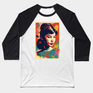 Vintage  woman in pop-art style Baseball T-Shirt